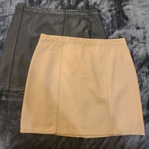 Forever 21 Two Leather Skirts, Size M